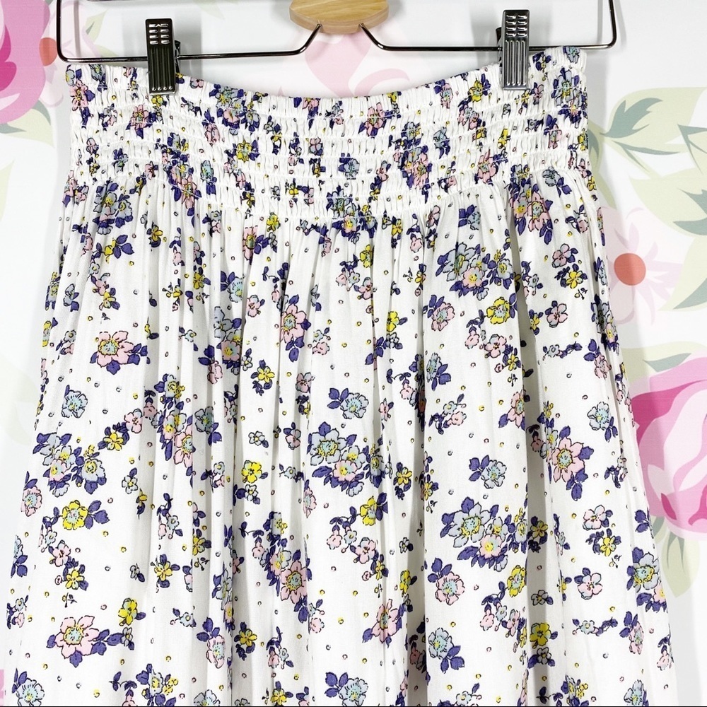 NEW Free People Secret Garden Cottagecore Floral Ruffle Maxi Skirt Set M - Picture 13 of 16
